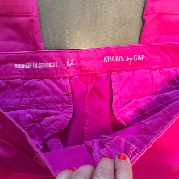 Gap NEW hot pink khakis size 12 - Picture 6 of 9